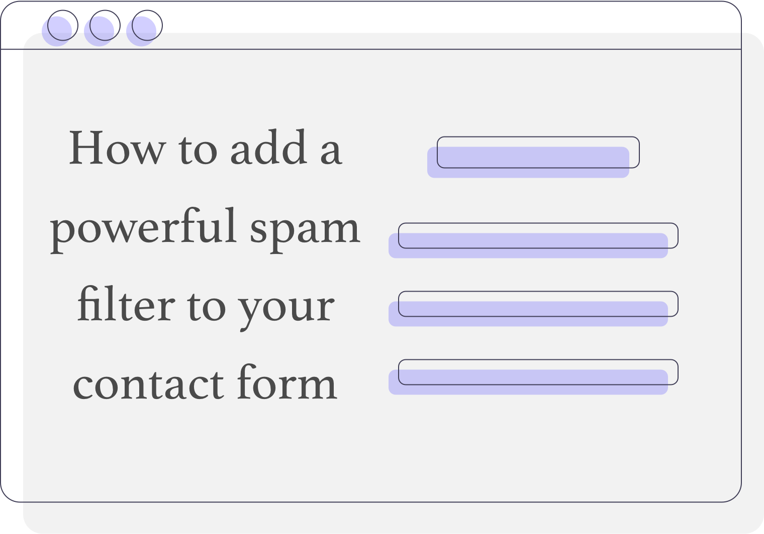 A contact form illustration