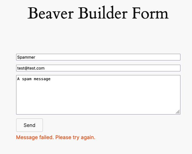 OOPSpam detected spam on Beaver Builder Contact Form