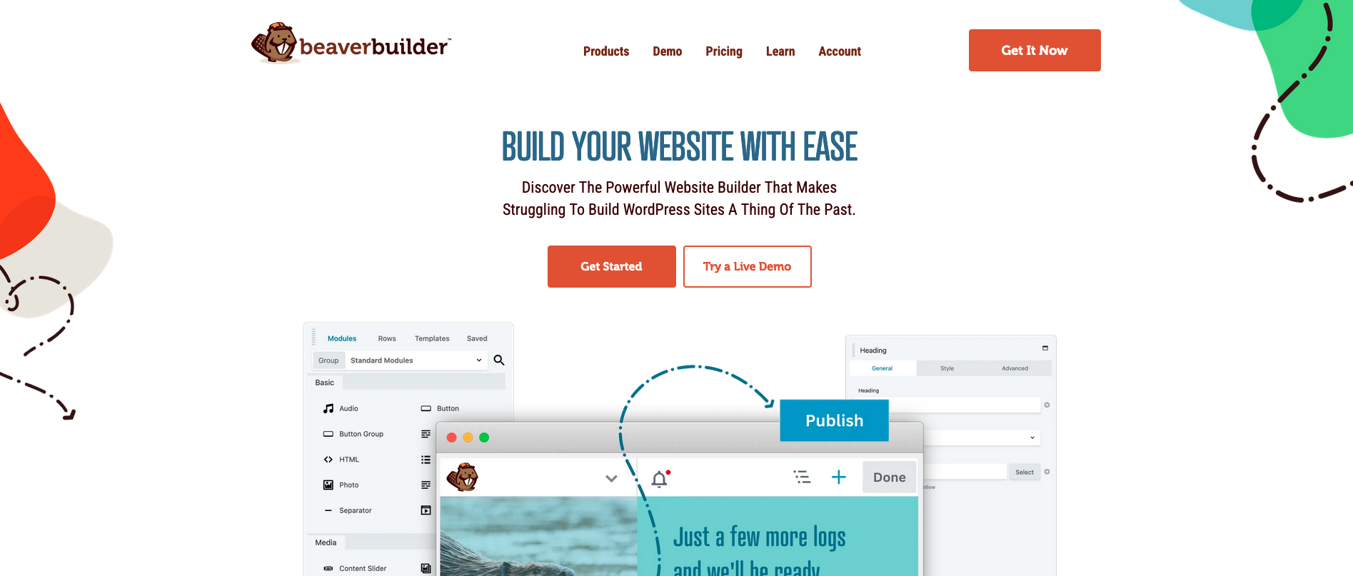 Beaver Builder homepage screenshot