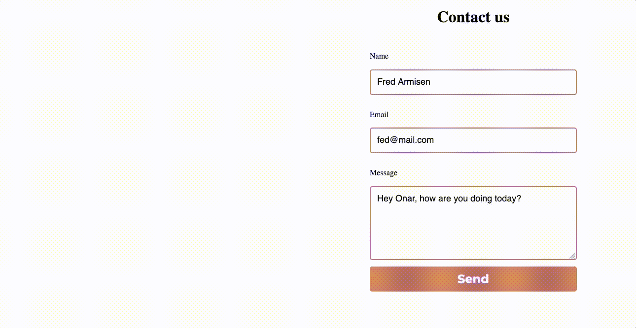 Contact form submission in PHP