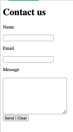 HTML contact form