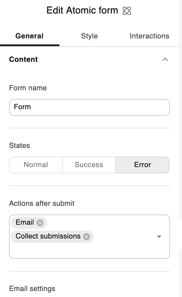 Elementor Atomic Forms error messages Elementor Atomic Forms error messages