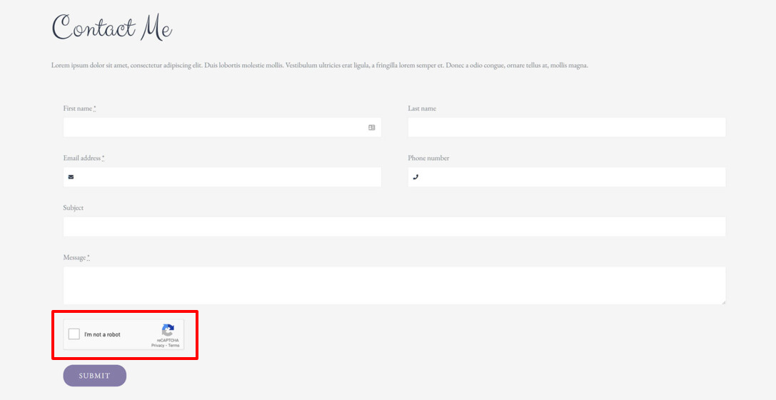 Enable reCAPTCHA Field Element