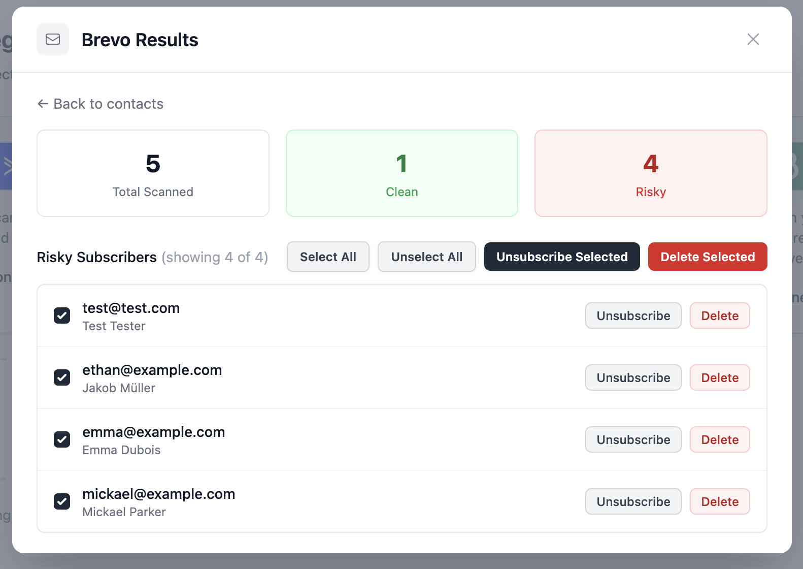 Step 5.1: Review and Act on Risky Contacts