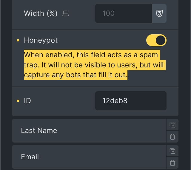 Honeypot Field Honeypot Field
