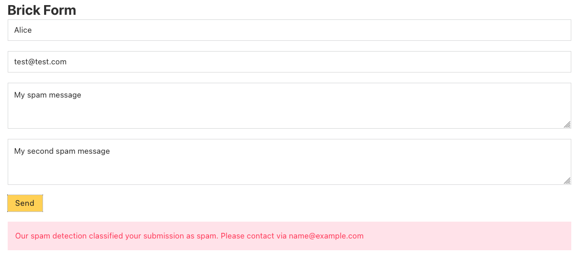 OOPSpam detected spam on Bricks Forms