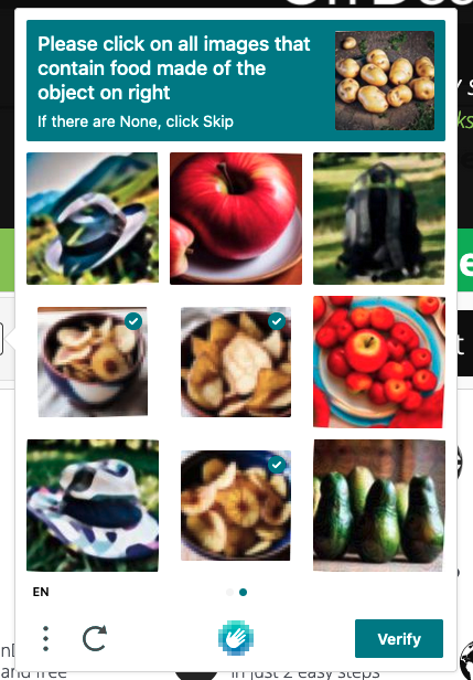 hCaptcha example