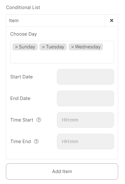 Date and Time Visibility Date and Time Visibility