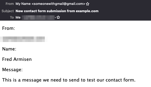 Email sent with PHPMailer