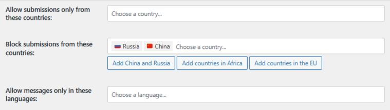 Country and Domain Filtering