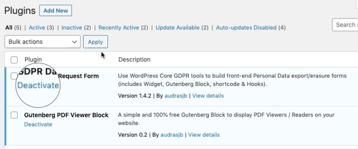 Step 2: No Patch Yet? Deactivate or Remove Step 2: No Patch Yet? Deactivate or Remove