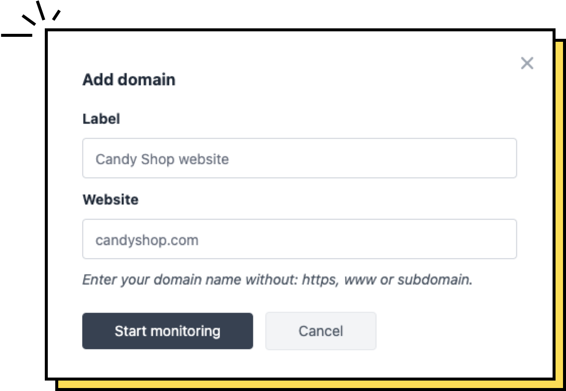 Add domain in Domain Reputation Watch on OOPSpam dashboard
