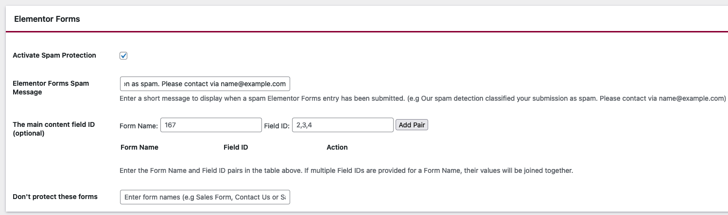 OOPSpam Anti-Spam WordPress Plugin Settings