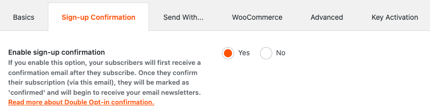 Enable Double Opt-In