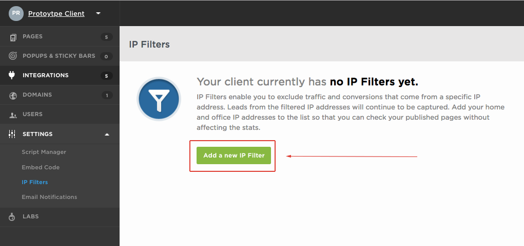 Filter by IP Address