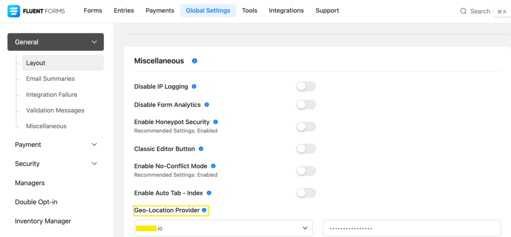 Fluent Forms Set Up Geo-Location