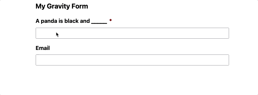Gravity Forms uses Conditional Logic for CAPTCHA purposes