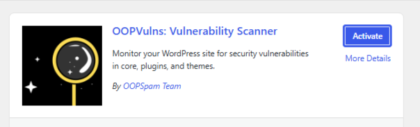 Install OOPVulns from Plugins Install OOPVulns from Plugins