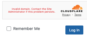 "Invalid domain" Cloudflare Turnstile Errors