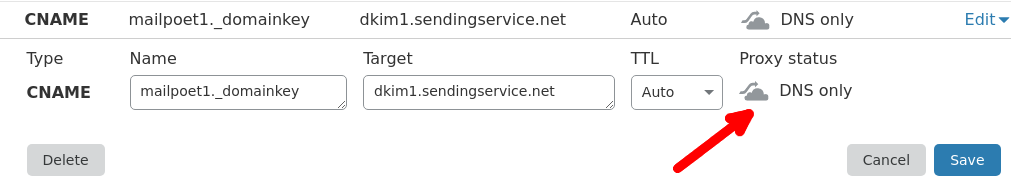 If you use Cloudflare, make sure the CNAME records are set to DNS only, not Proxied, or verification may fail. If you use Cloudflare, make sure the CNAME records are set to DNS only, not Proxied, or verification may fail.