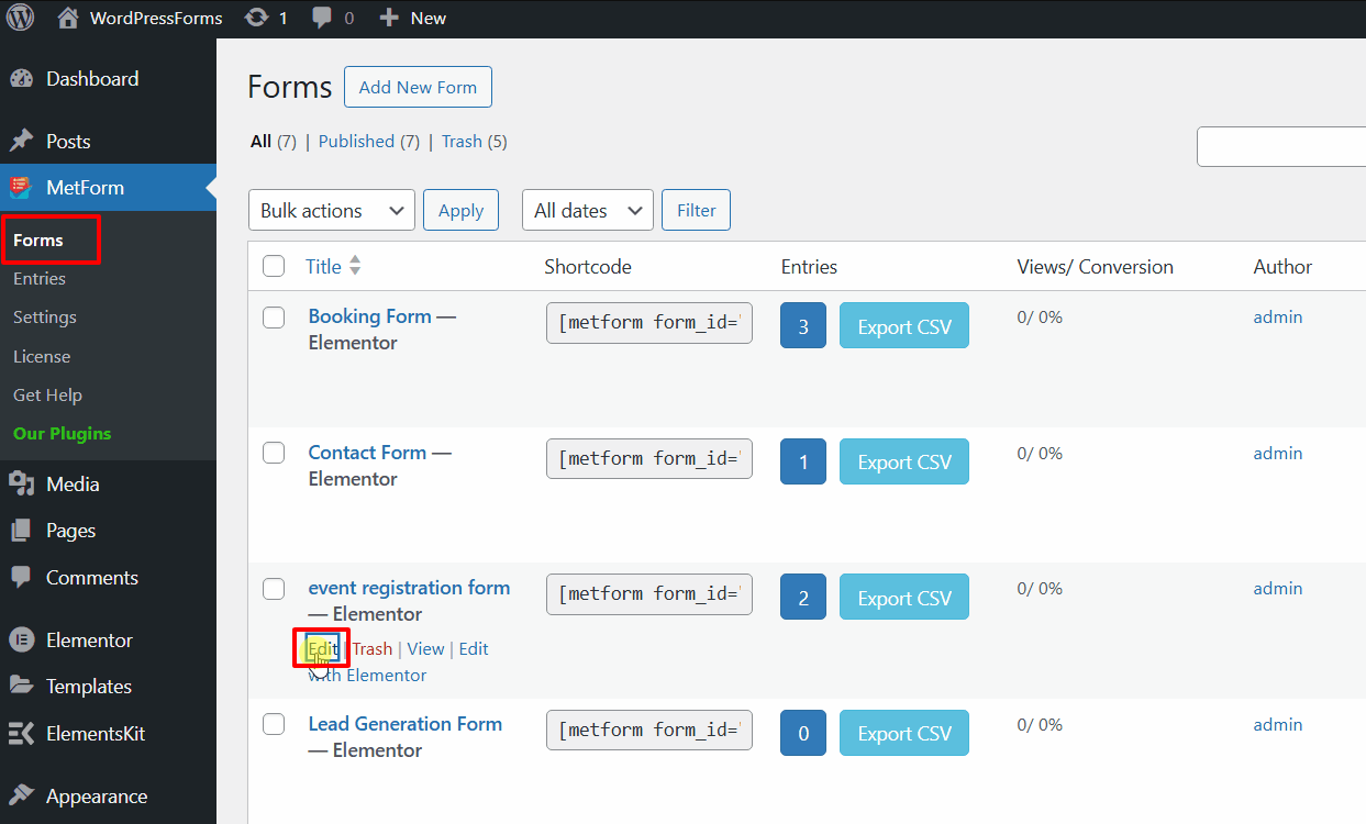 Limit Total Entries in MetForm Limit Total Entries in MetForm