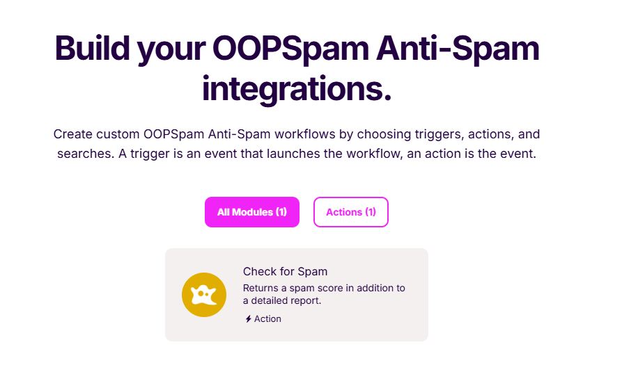 How OOPSpam’s Make Integration Helps
