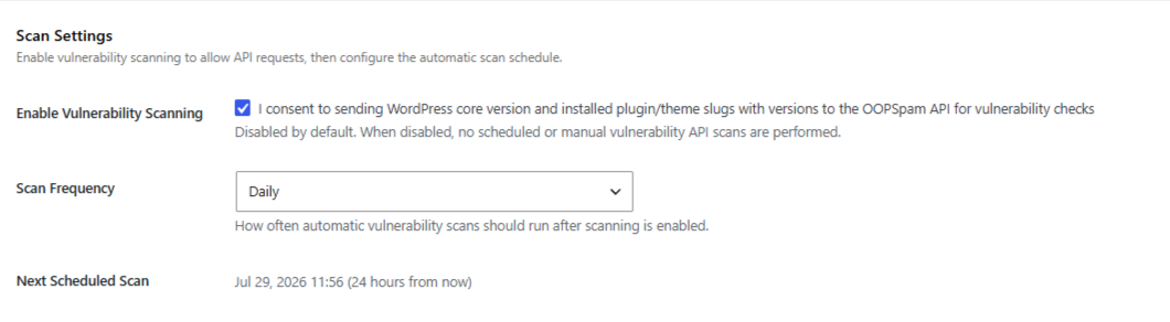 Go to Settings and enable vulnerability scanning Go to Settings and enable vulnerability scanning