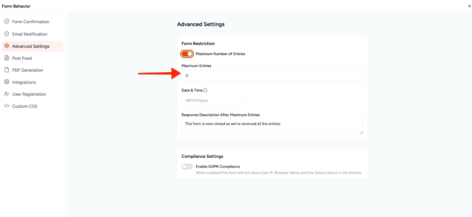 Access Advanced Settings