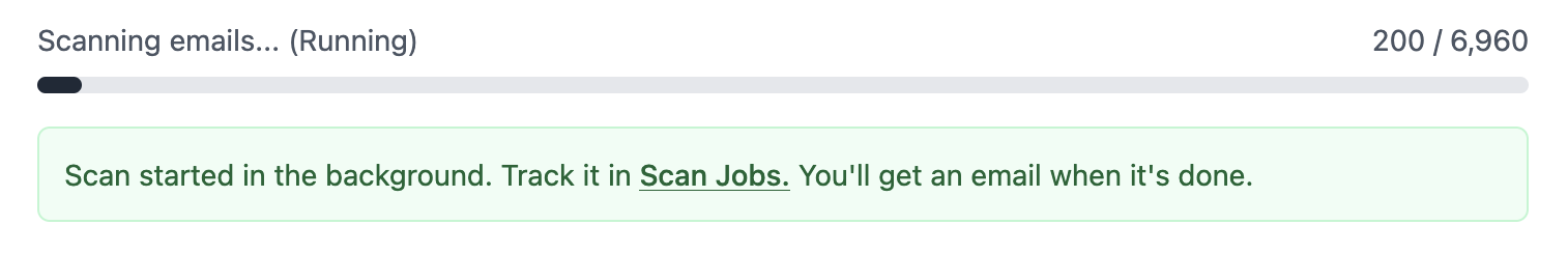 background scan progress bar