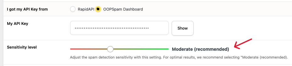 Set your sensitivity level Set your sensitivity level
