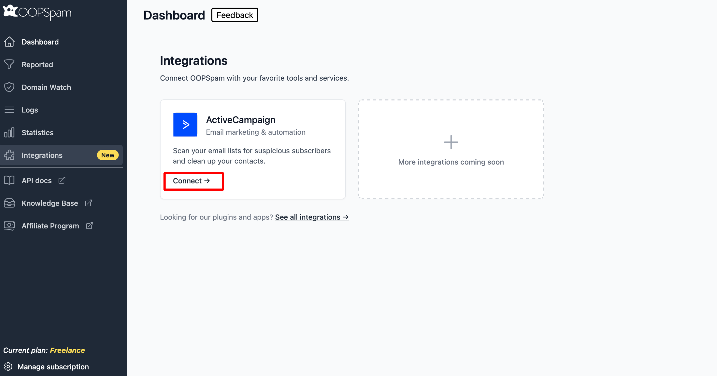 Scan and Verify Existing Contacts with OOPSpam