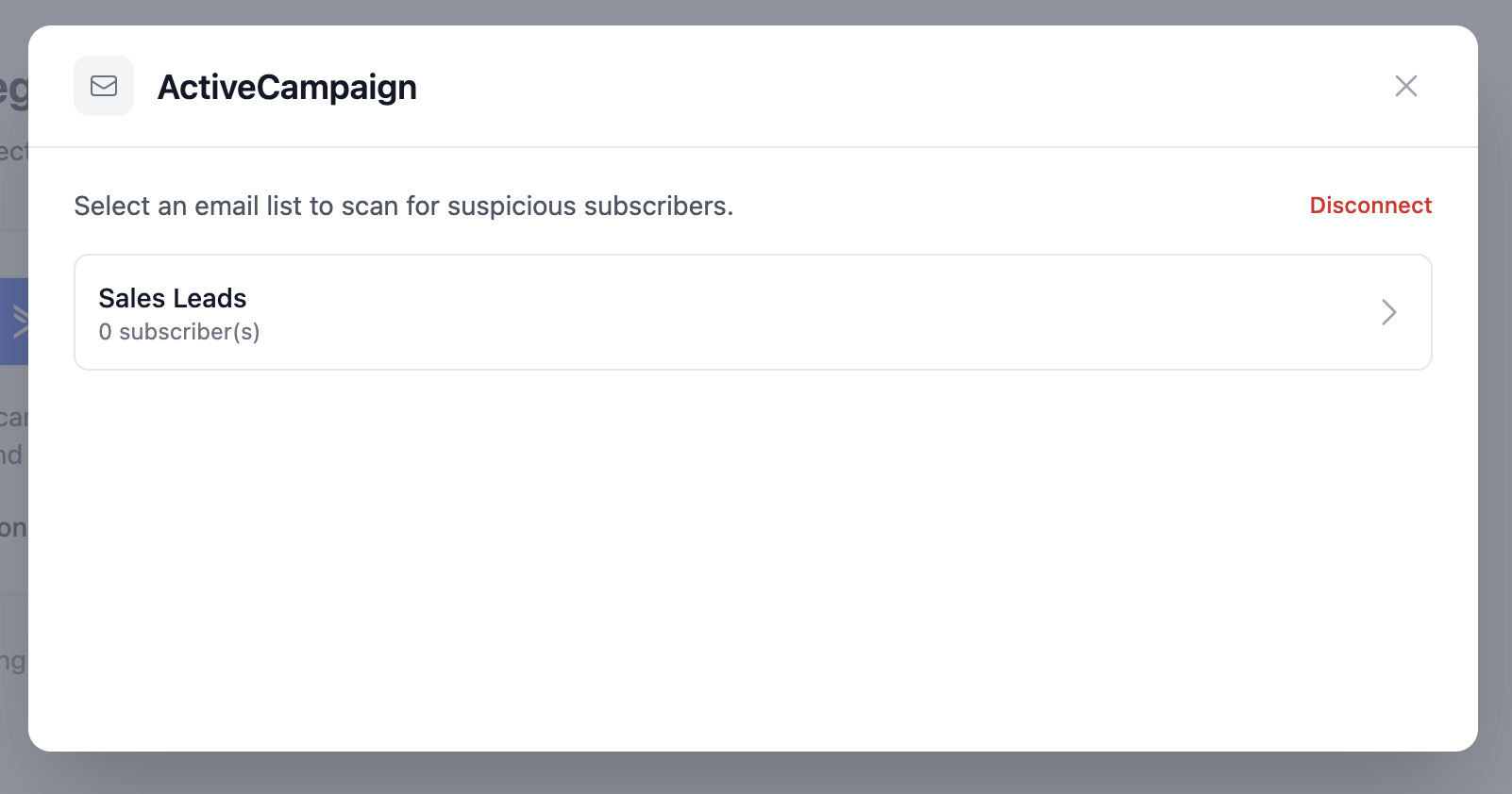 Step 3: Select an Email List