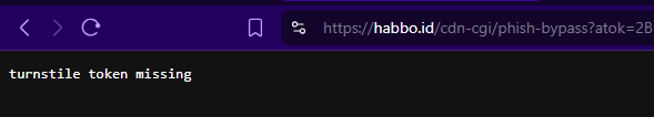 Turnstile token missing