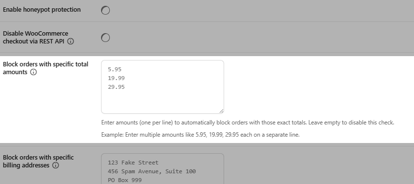 Block orders with specific total amounts Block orders with specific total amounts