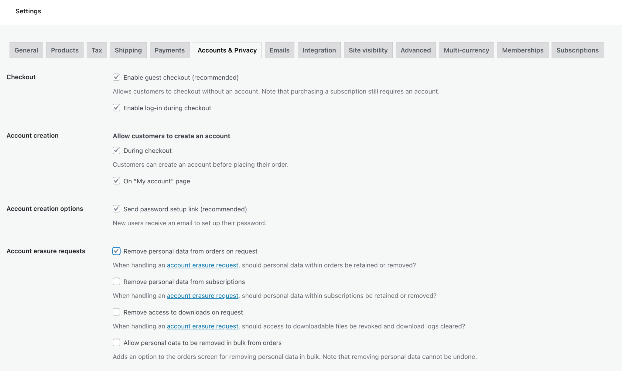 Disable guest checkout under Settings > Accounts & Privacy. Disable guest checkout under Settings > Accounts & Privacy.