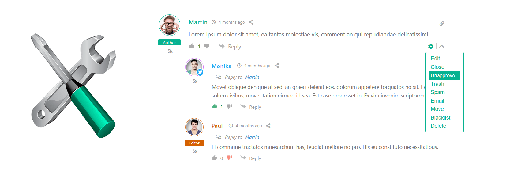 Use frontend moderation for better workflow