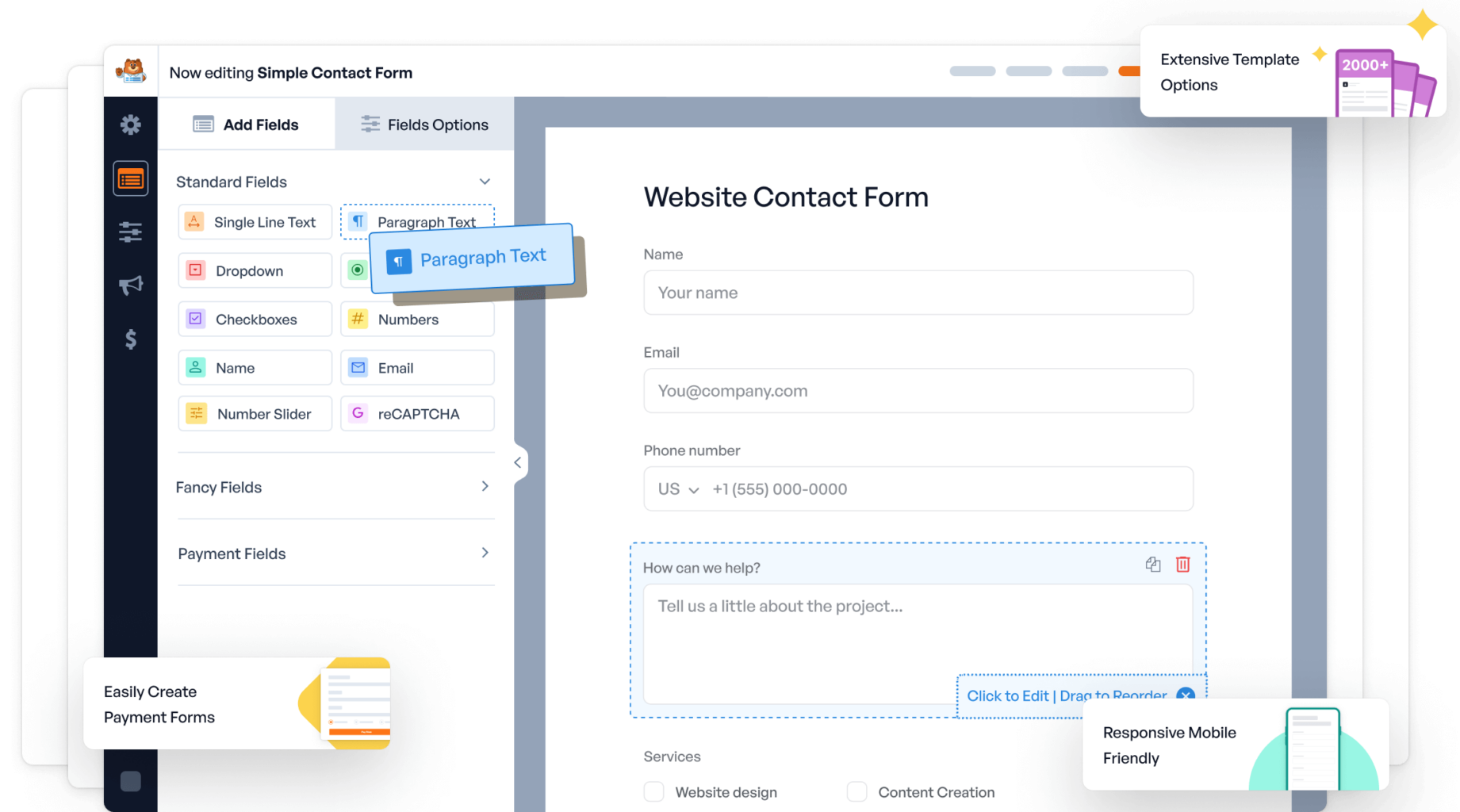 WPForms homepage
