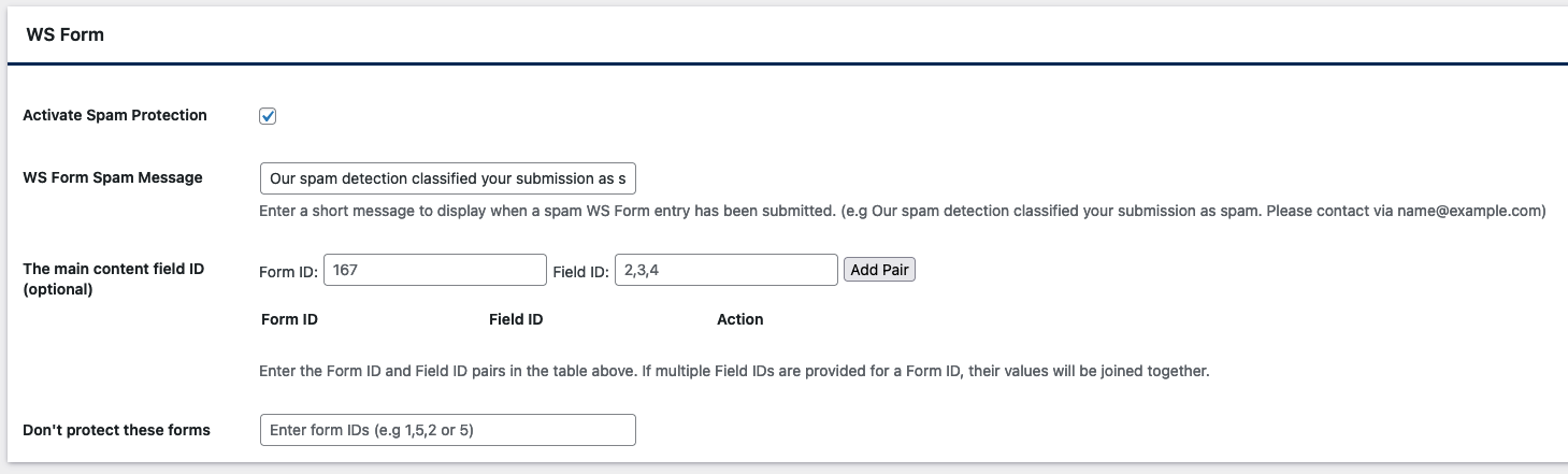 OOPSpam Anti-Spam WordPress Plugin Settings