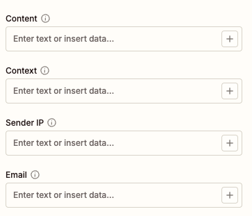 Map your form fields to the OOPSpam input fields